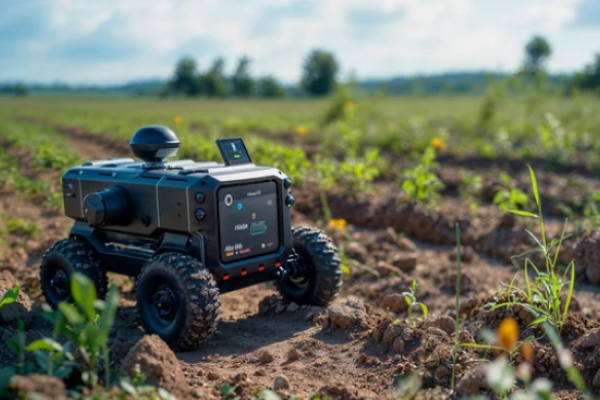 robot car in the field